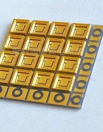 Metallization of aluminum nitride ceramic structure - double-sided+dam - nickel palladium precipitation